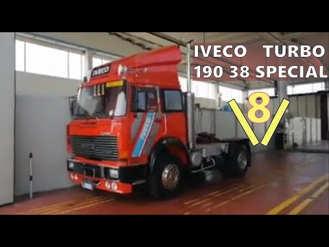 Alter Jahrgang klassische Lastwagen -  Iveco Turbo 190 38 v8 Special