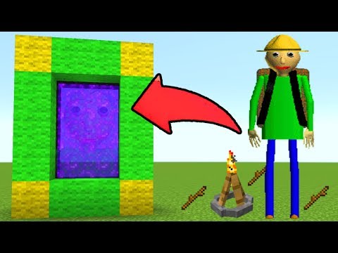 How To Make a Portal to the Baldi's Basics Field Trip Dimension in MCPE (Minecraft PE)