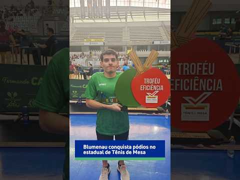 Blumenau conquista medalhas e troféu no Catarinense de Tênis de Mesa