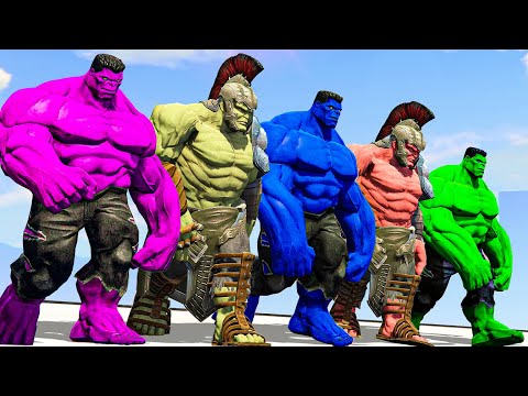 HULK SMASH | Hulk Violet & Blue Hulk vs Hulk Warrior Army - What If