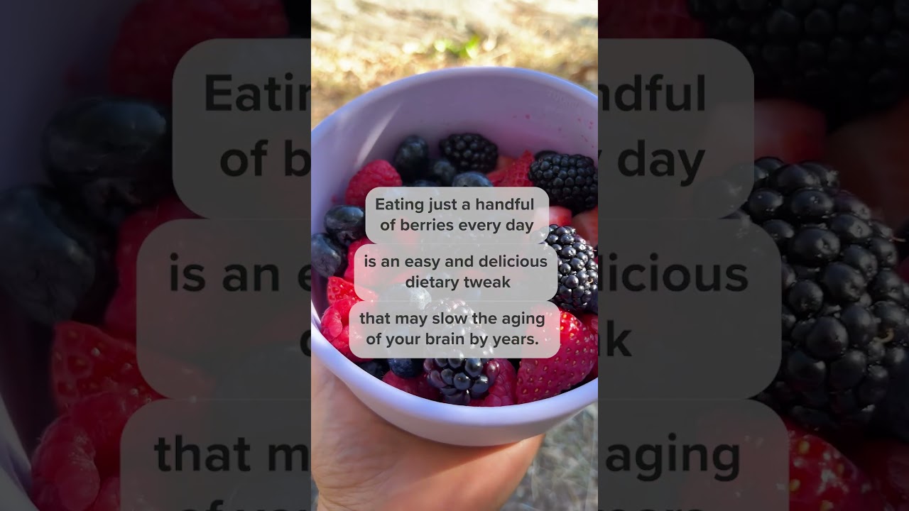 Eating just a handful of berries every day may slow the aging of your brain by years. #berries