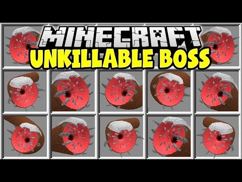 Minecraft UNKILLABLE BOSS MOD | SPAWN GIANT BOSSES AND TRY TO SURVIVE!