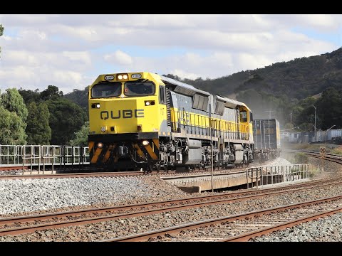 1107 & 1108 - QUBE 5MS7 Cement train to Sydney - Kilmore East, VIC - 14/01/2021