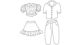 How to draw Clothes - Easy step-by-step drawing lessons for kids