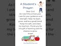A Students Prayer for the School Year #backtoschool #students #prayer