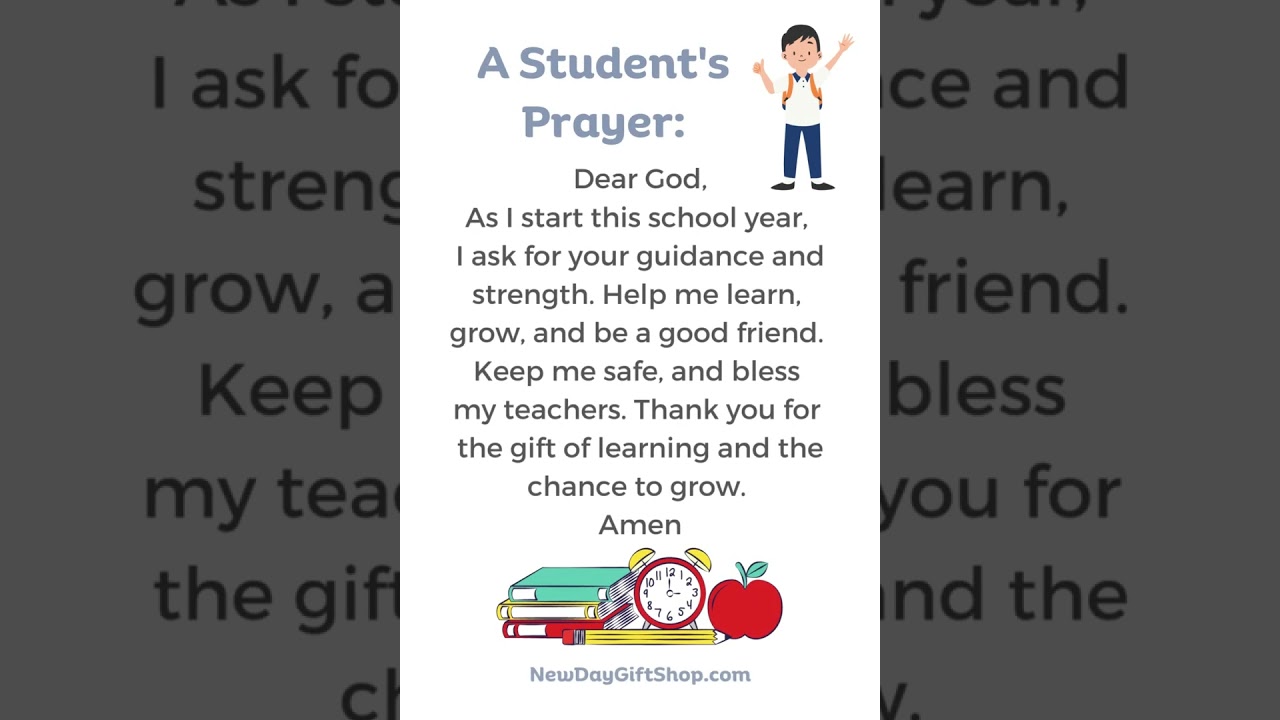 A Students Prayer for the School Year #backtoschool #students #prayer