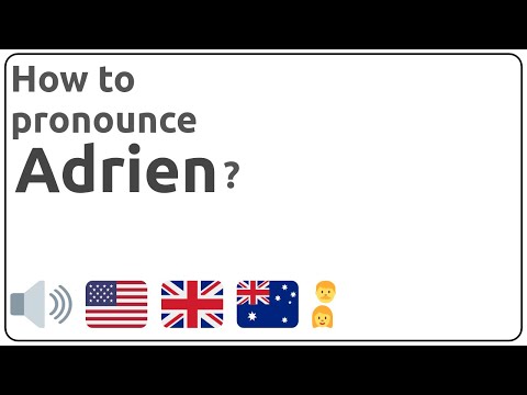 How to pronounce Adrien in english?
