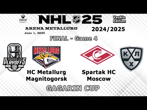 KHL - Metallurg Magnitogorsk vs Spartak Moscow - Gagarin Cup Final - Season 2024/25 - NHL 25