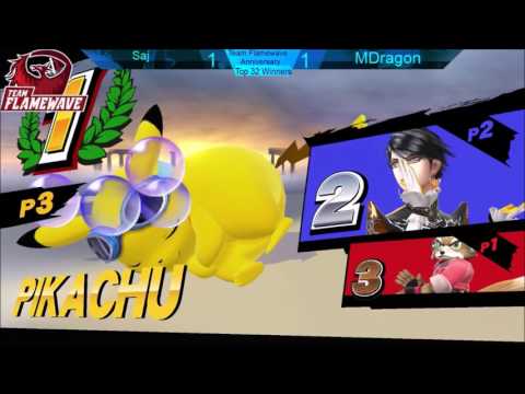 Team Flamewave: One Year Anniversary - TA | Saj (Bayonetta) vs MDragon (Pikachu) Top 32 Winners