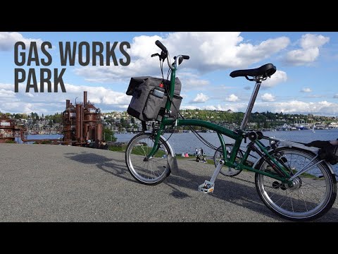 Brompton Folding Bike Tour: Burke-Gilman Trail to Gas Works Park! [Fremont, Seattle][4K]