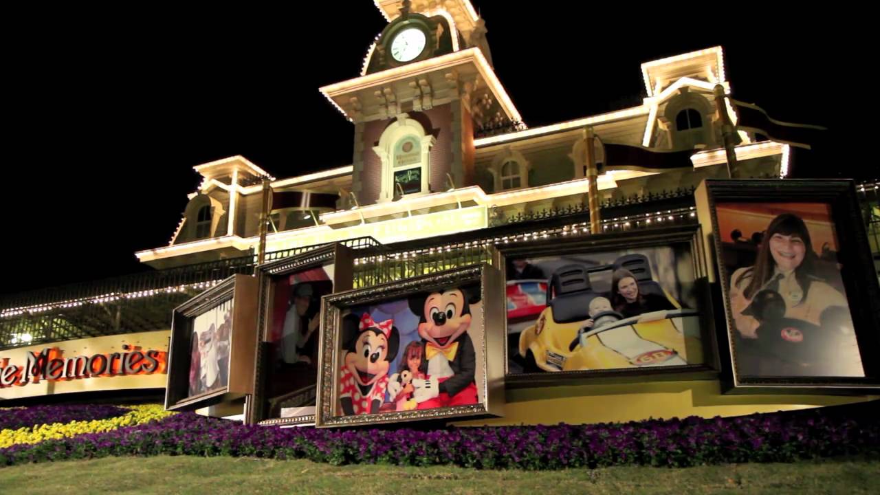 "Let the Memories Begin!" - Magic Kingdom entrance decor