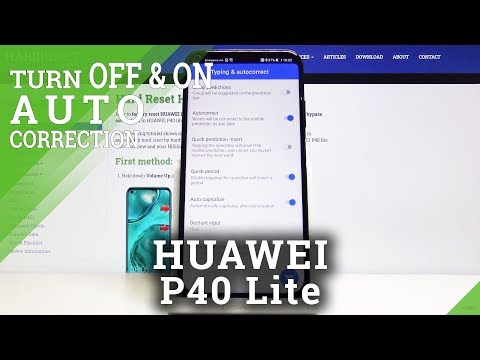 How to Set Auto Correction in HUAWEI P40 Lite - Turn On / Off Auto Correction