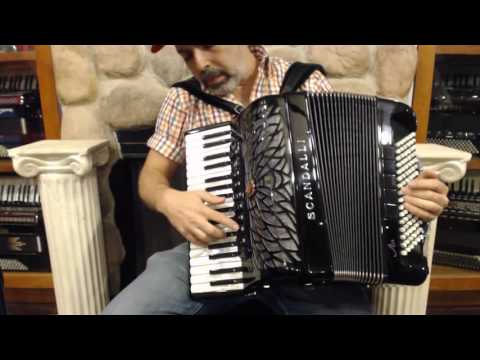 SCANAIRIIAM3496BK - Black Scandalli Air II Piano Accordion LMMM 34 96 $6999