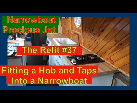 Narrowboat Refit #37  Fitting a cooker and taps into a narrowboat