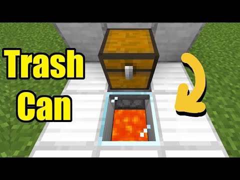 Minecraft Redstone Trash Can - Rubbish Bin Tutorial