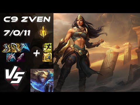 Cloud9 Zven BOTTOM Sivir vs Ezreal - NA Grandmaster Patch 25.S1.7
