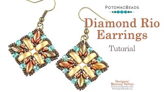 Diamond Rio Earrings - DIY Jewelry Making Tutorial by PotomacBeads