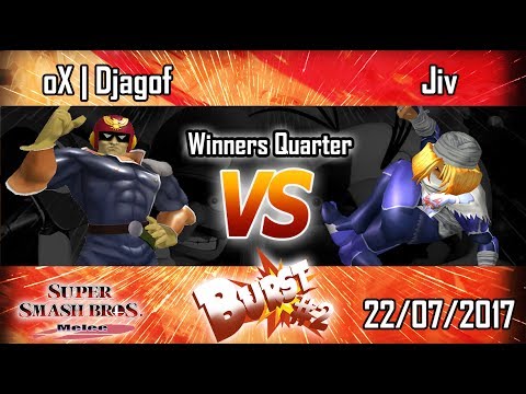 BURST#2 - Winners Quarter - 0x|Djagof (Cpt. Falcon) vs Jiv (Sheik) - SSBM