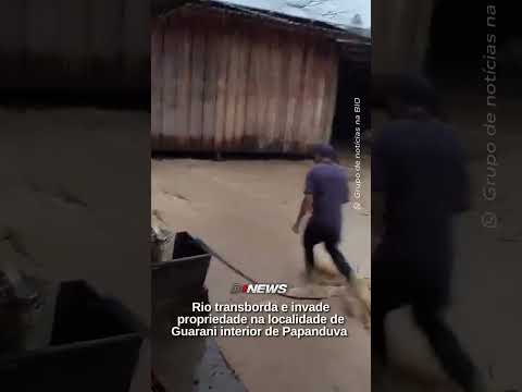 Rio Itajaí-Açu transborda e invade propriedade no interior de Papanduva