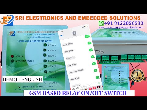 Gsm Based Relay On/Off Switch 6 Channel To 8 Channel
