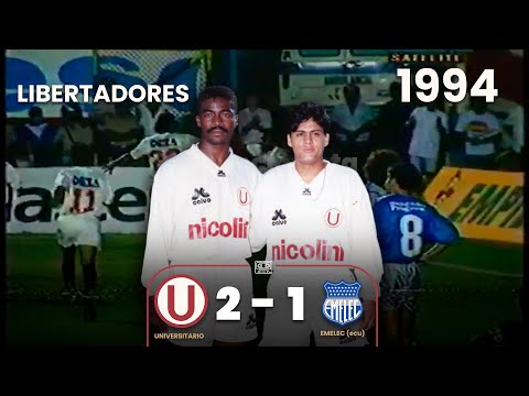 Universitario 2-1 EMELEC (ECU) | Año 1994 | Partido completo | Copa Libertadores ⚽🎞