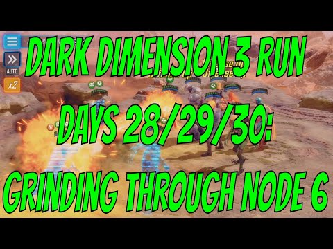 Dark Dimension 3 Run Days 28/29/30: Grinding Through Node 6 - Marvel Strike Force