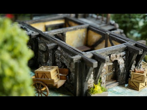 🍻Build Yourself an EPIC Medieval Tabletop Tavern!!🍻 |D&D Pathfinder Terrain *First level*