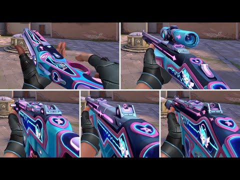 S25ACT6 New Battlepass New Skin "HEARTSEEKER" in Game showcase【 VALORANT 】