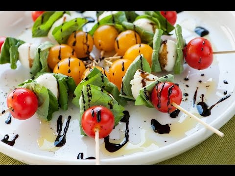 Caprese Skewers with Balsamic Glaze - Marcel Cocit - Love At First Bite Episode 28
