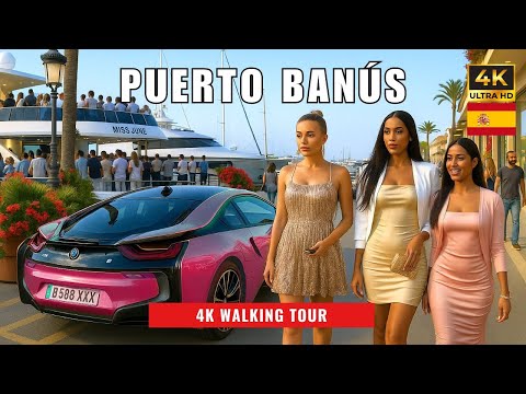 Puerto Banús, MARBELLA Spain  🇪🇸 🌴 Spring Port Walking Tour  [4K]