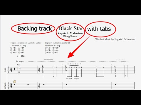 Yngwie M. Black star/ Backing track with tabs