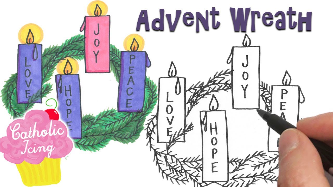 How To Draw An Advent Wreath
