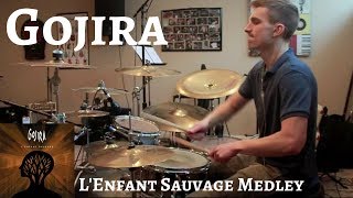 Gojira - L&#39;Enfant Sauvage ALBUM DRUM COVER MEDLEY By Kevin Wade