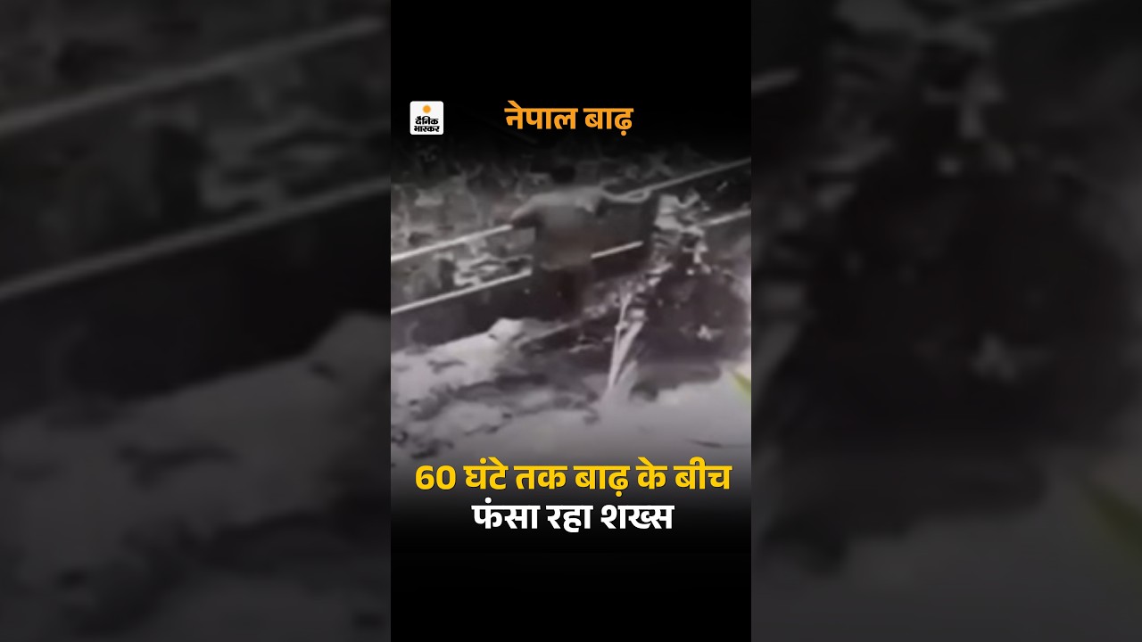 Nepal Flood Viral Video: 60 घंटे बाढ़ के बीच लोहे की रैलिंग पकड़कर लटका रहा शक्स