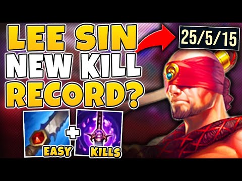 NEW LEE SIN KILL RECORD?! INSANE 25 KILLS IN 20 MINUTES (GOD STATUS) - League of Legends