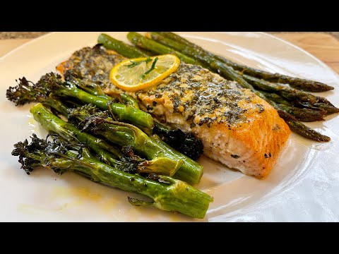 Lemon & garlic butter baked salmon | Saumon au beurre d'ail citronné | |سمك السلمون بالزبدة والثوم
