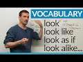 Learn Vocabulary Look Look Like Look Alike Look As If