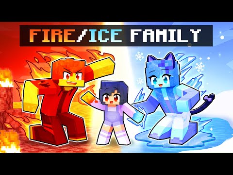 Adopted by a FIRE / ICE FAMILY in Minecraft!