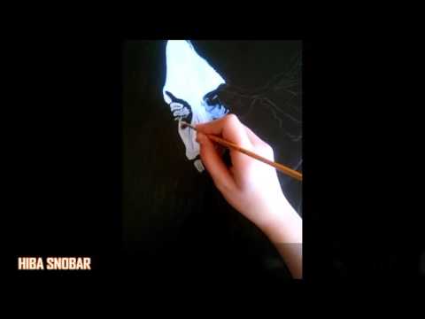 رسم الفنانة جوليا بطرس بالزيتي على صورة أشعة _ هبة سنوبر 2016