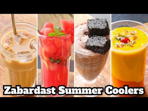 4 Summer Cooler Recipes | गर्मियों के लिए ज़बरदस्त ठंडे पेय | Summer Drinks | @TheTerraceKitchen