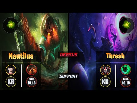 Irove NAUTILUS (Support) [Aftershock] VS THRESH - Grandmaster KR Patch 10.18