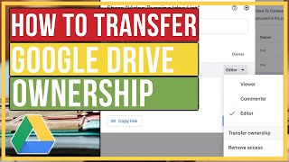 How To Transfer Google Drive Files AND Account Ownership