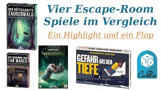Vier Escape-Room-Spiele im Vergleich - Ein Kracher und ein Flop - u.a. vom Moses Verlag - Review