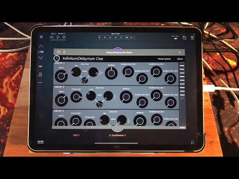 Infinitum Delayrium ONE - Cascaded Multi-Delays with Resonator - Live iPad Demo