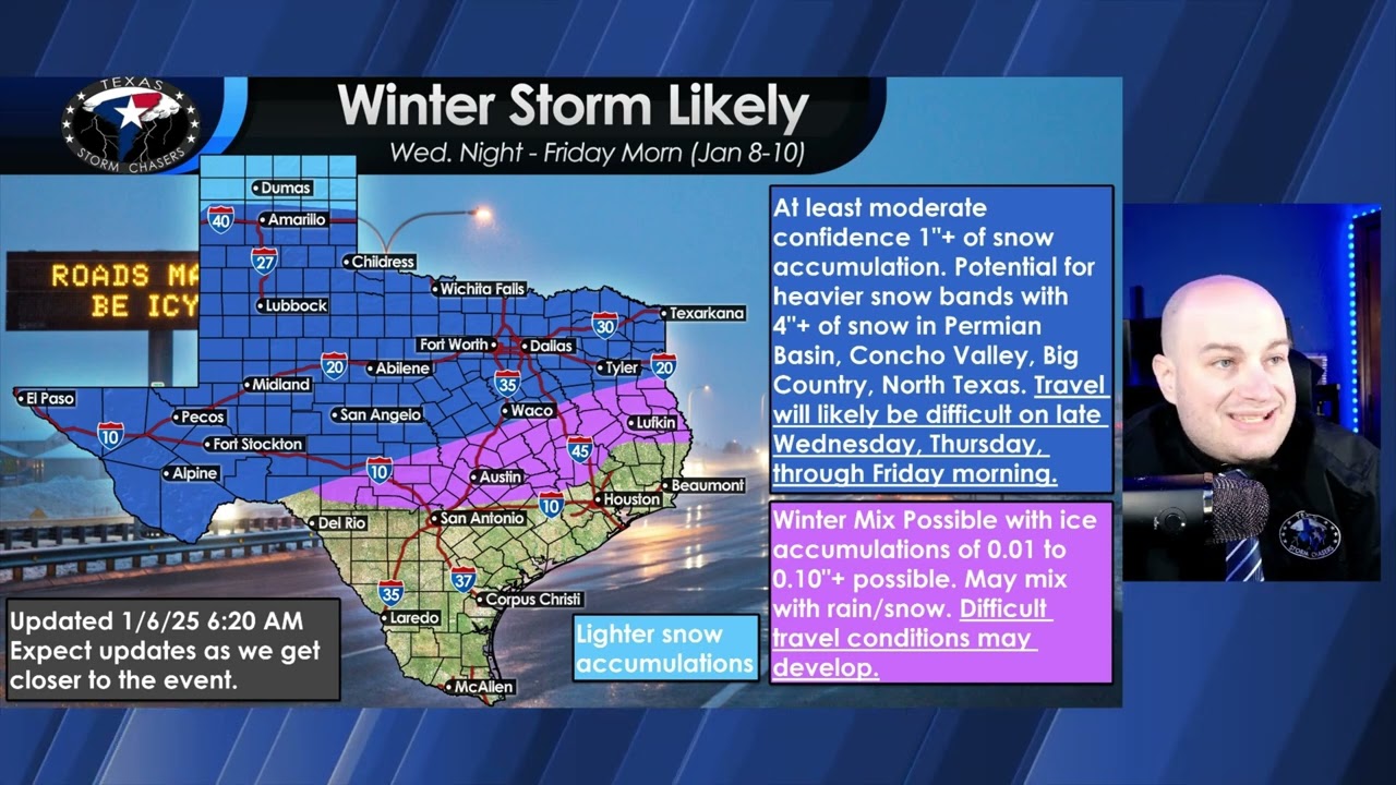 Get Ready, Texas: Winter Storm (Snow & Ice) Set To Hit On Thursday!