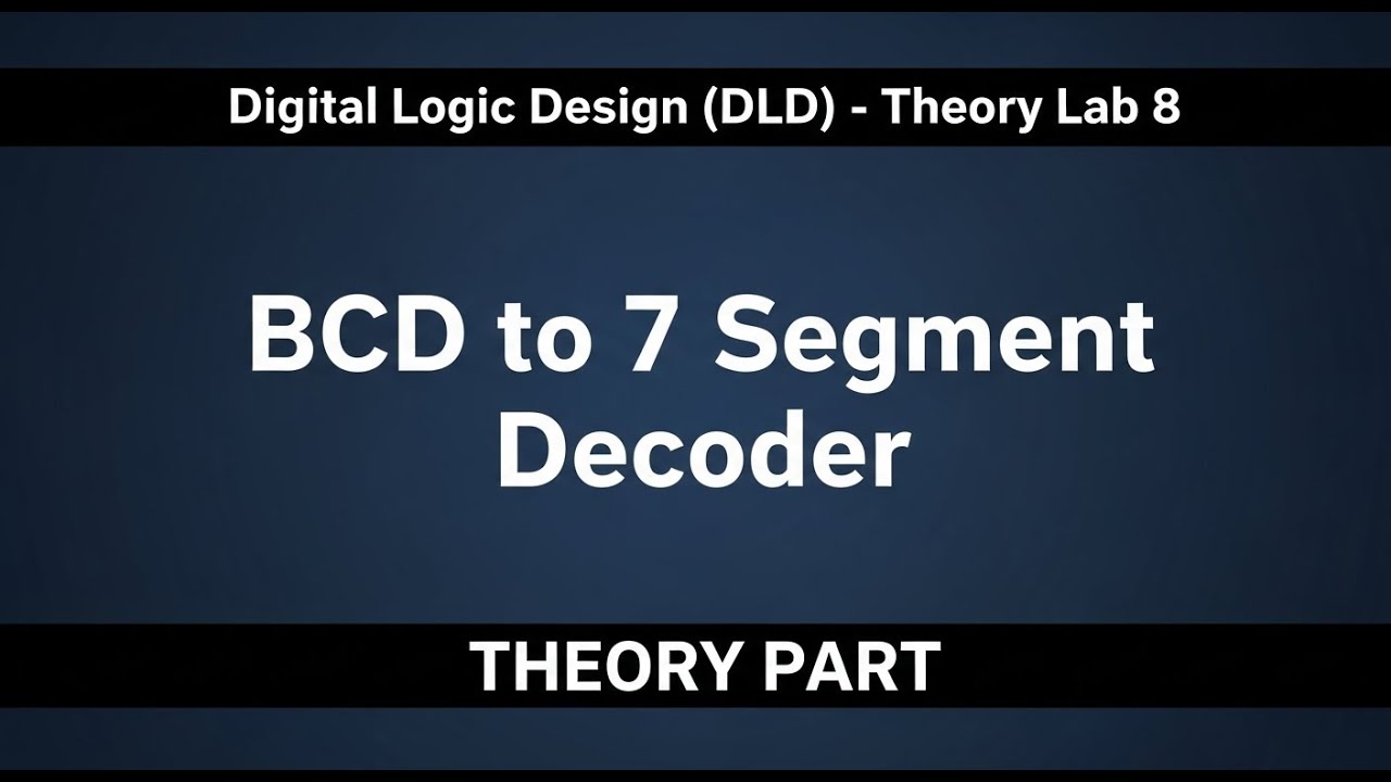 Lab #8 | Digital Logic Design (DLD) – BCD to 7 Segment Decoder | Theory Part