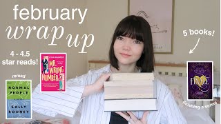 february wrap up | normal people reread, mr. wrong number etc.