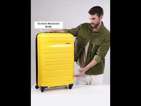 YAYAVAR TOKYO DUAL Check-in Suitcase 4 Wheels - 26 inch YELLOW AND