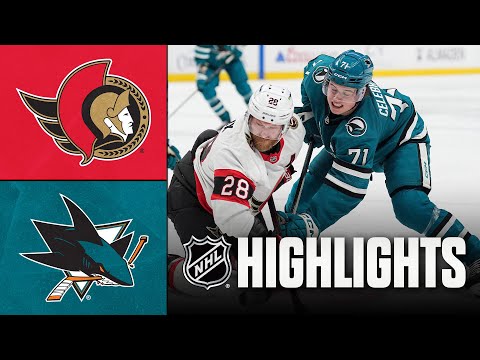Ottawa Senators vs. San Jose Sharks | NHL Highlights | November 22, 2025