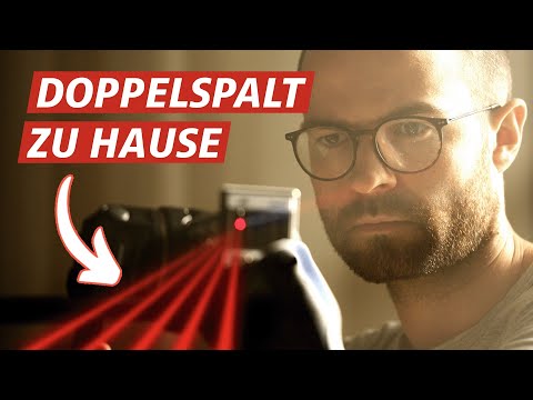 I did the double-slit experiment at home.